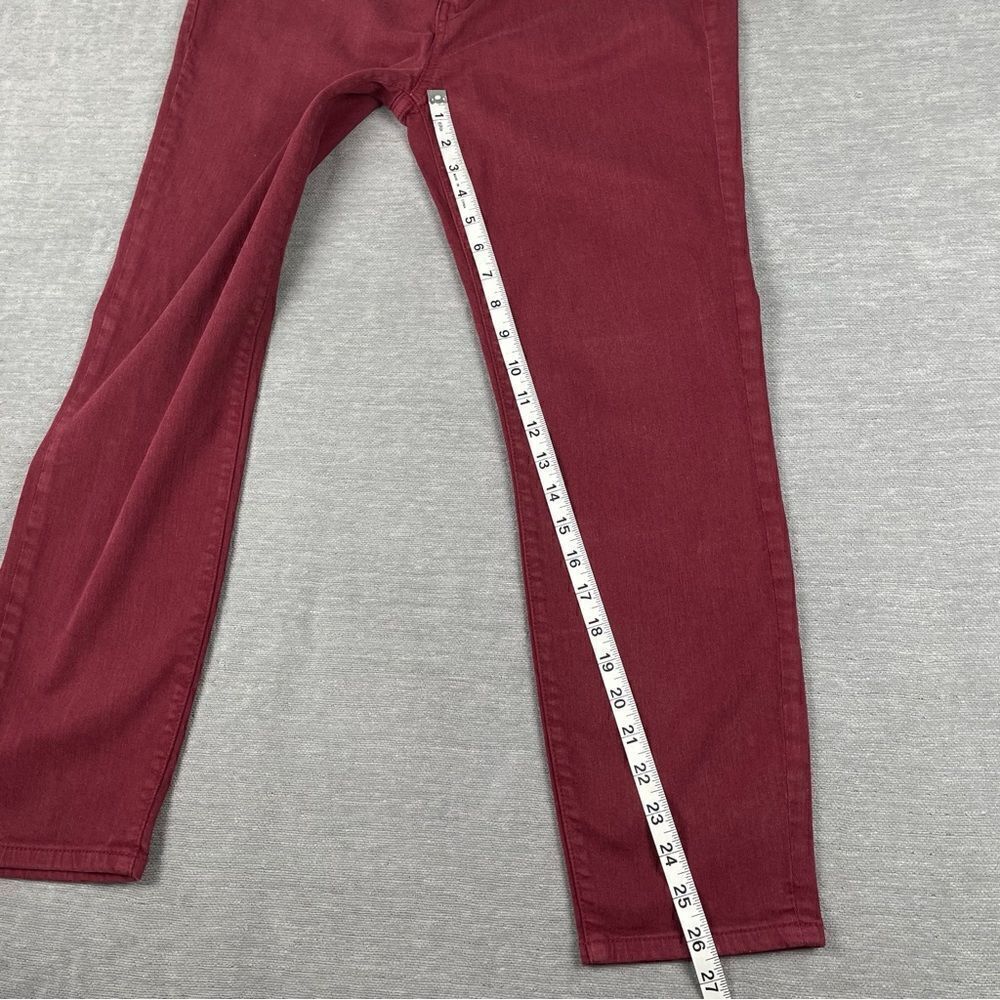 LILA RYAN Maroon Tuscany Skinny Stretch Jeans Women’s Size 32 - Picture 6 of 10